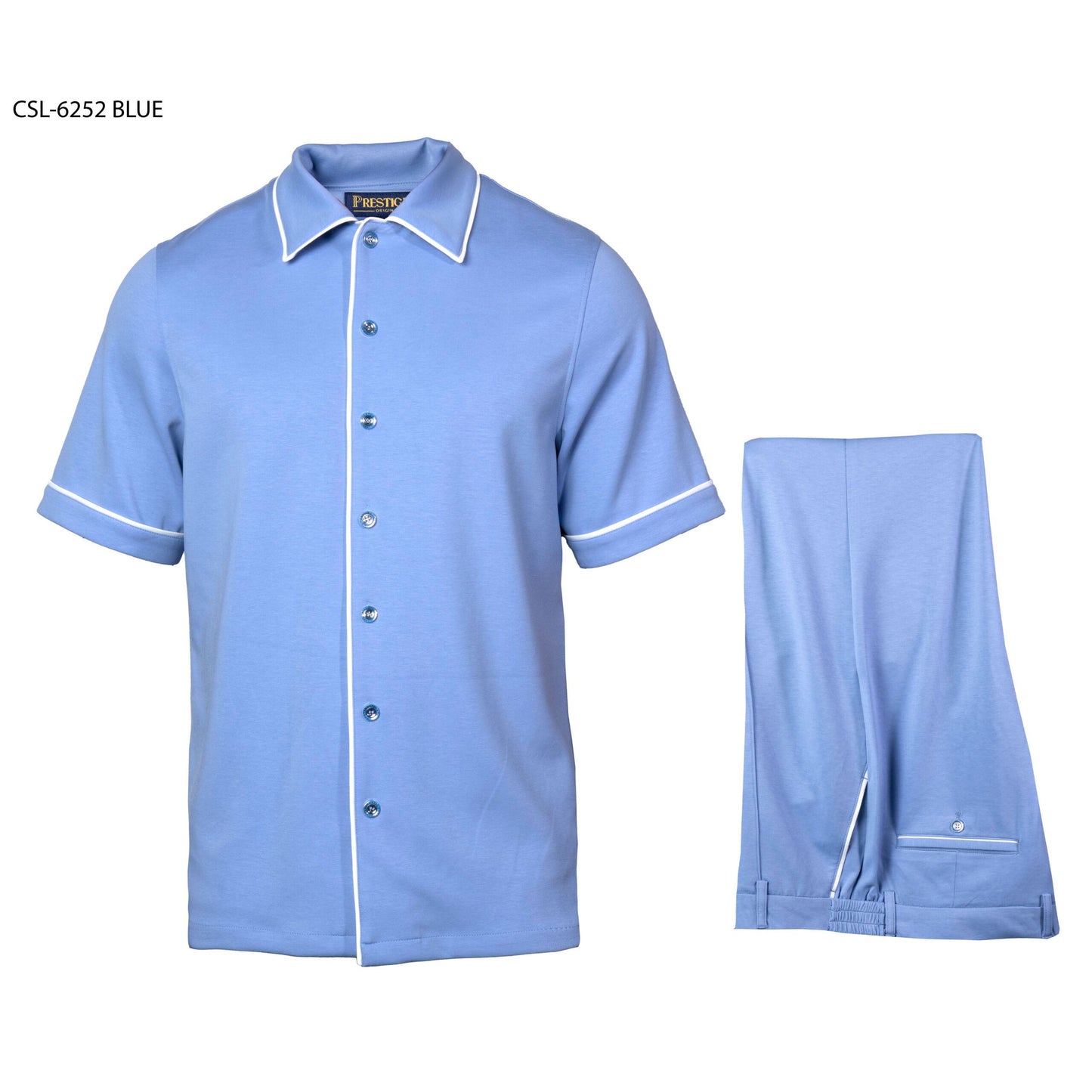 Prestige Luxury Blue Lounge Wear Casual Suit - CSL-6252