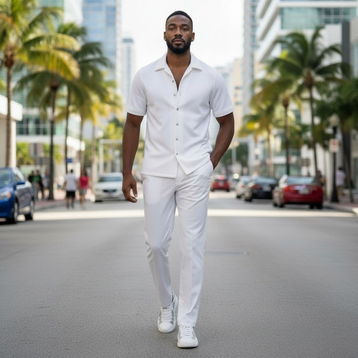 Prestige Luxury White Lounge Wear Casual Suit - CSL-6252