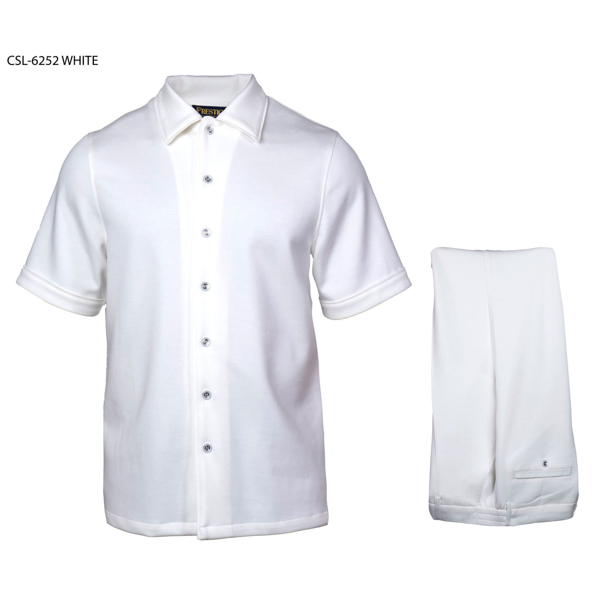 Prestige Luxury White Lounge Wear Casual Suit - CSL-6252