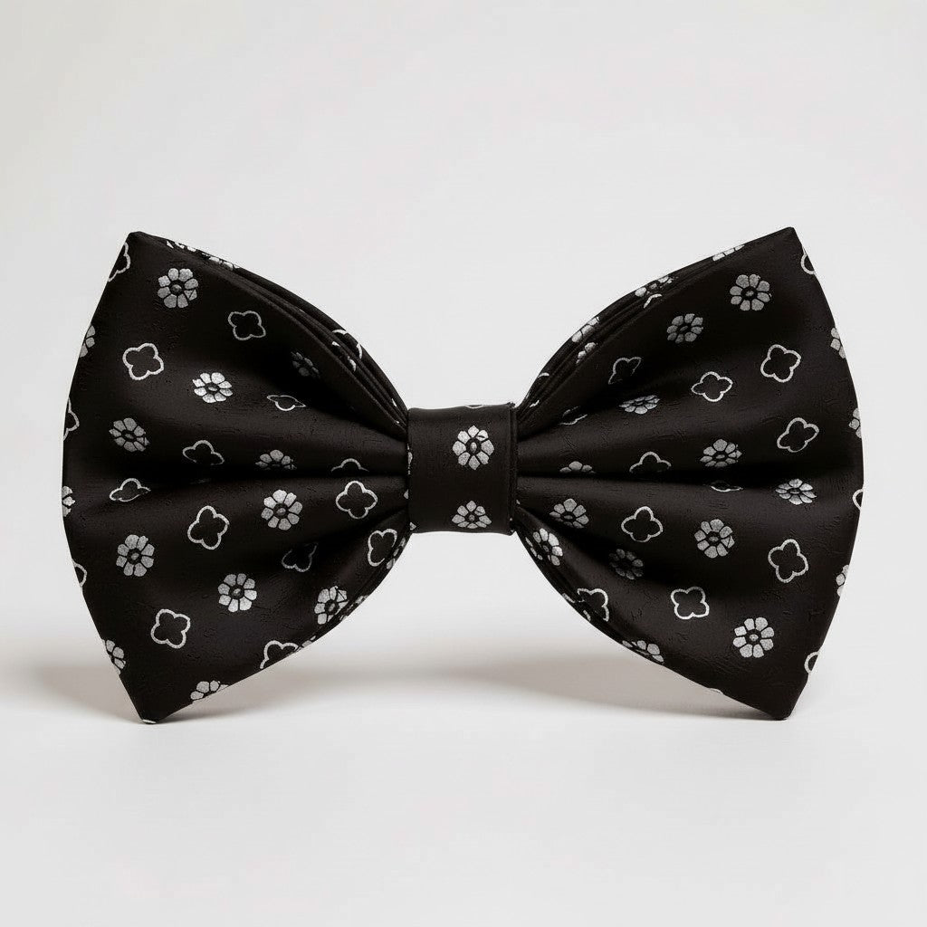 Black Silver Bowtie BTP2166