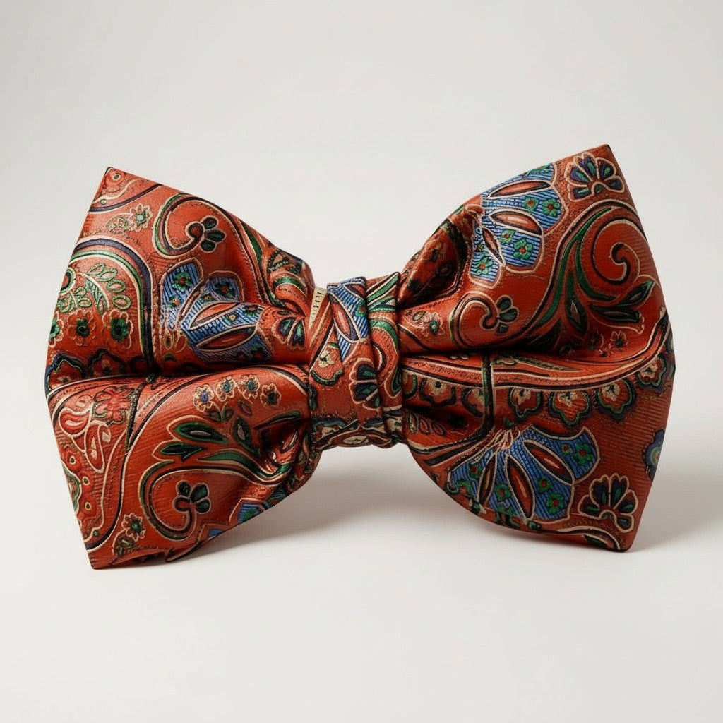 Orange Green Blue Floral Bowtie BTP2134