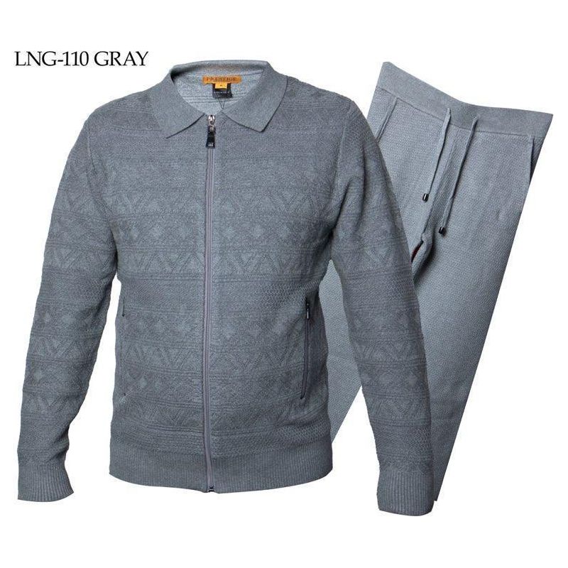 Prestige Gray Luxury Sweater Jogger Suit - LNG-110-GRAY