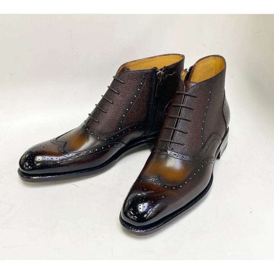 UGo Vasare | Stanford - Cognac | Wingtip | Leather | Dress Boots Cognac / 9.5 UGo Vasare | Stanford - Cognac | Wingtip | Leather | Dress Boots Cognac / 9.5