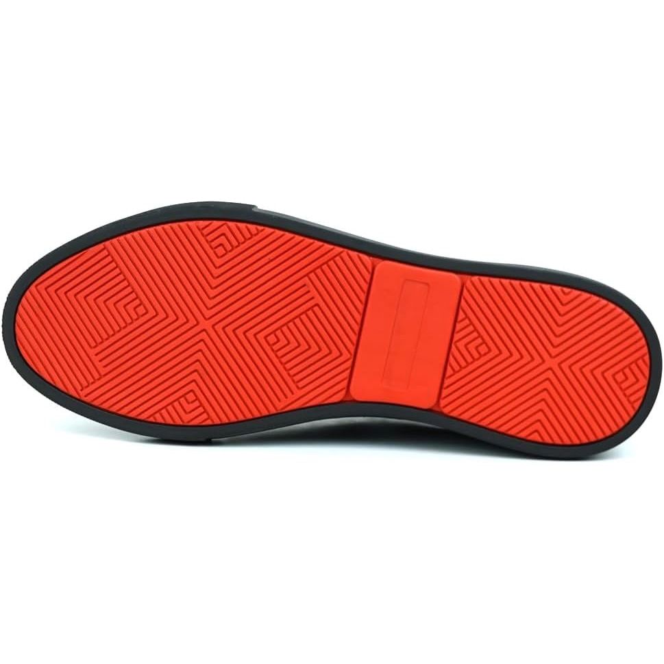 Fiesso Red Bottom Black Patent Leather Sneaker FI2415-2