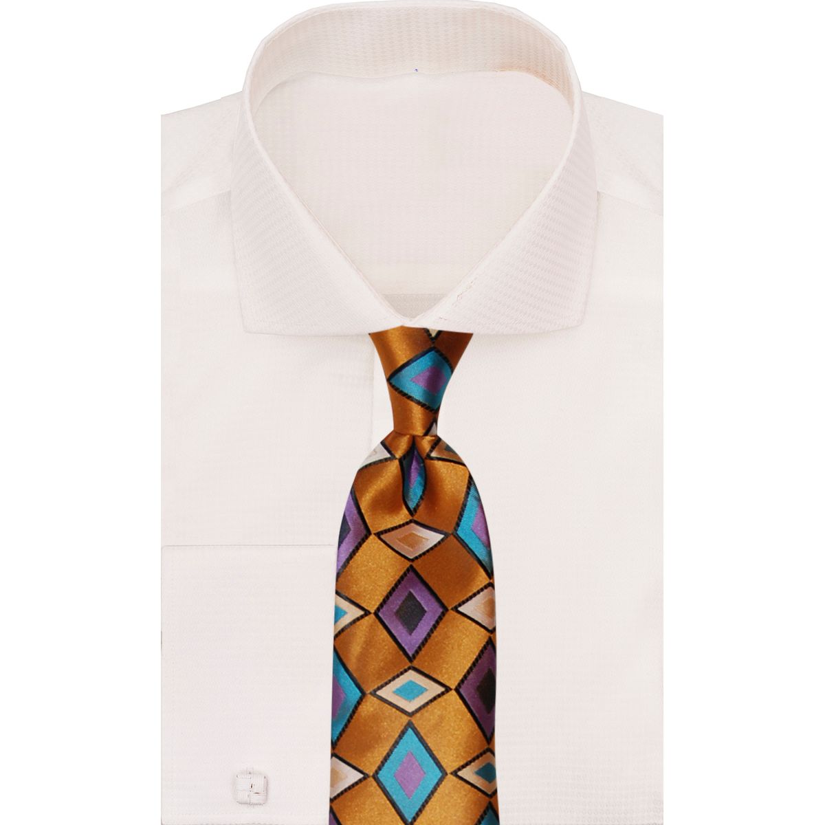 Verse 9 Orange Purple Teal Geometric Necktie BURJ KHALIFA-4