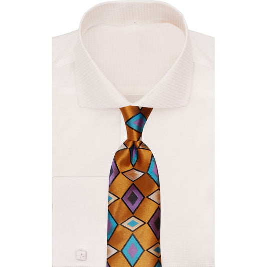 Verse 9 Orange Purple Teal Geometric Necktie BURJ KHALIFA-4