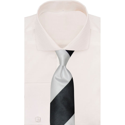 Verse 9 Black White Stripe Necktie Quatro Stripe-A5