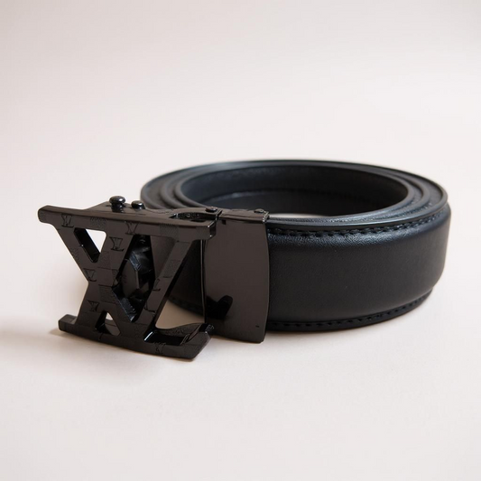 Designer Black LV Genuine Leather Black L372b