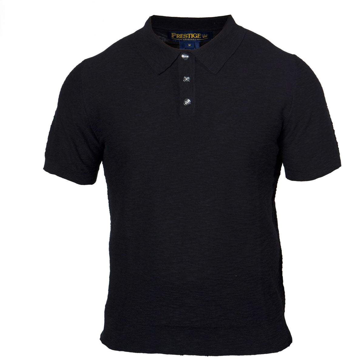 Prestige Black 100% Linen Polo Shirt LIN-590
