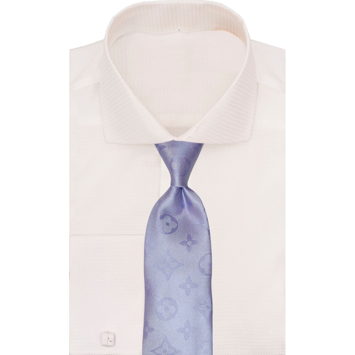 Verse 9 Purple LV Inspired Monochrome Necktie - Solid-4