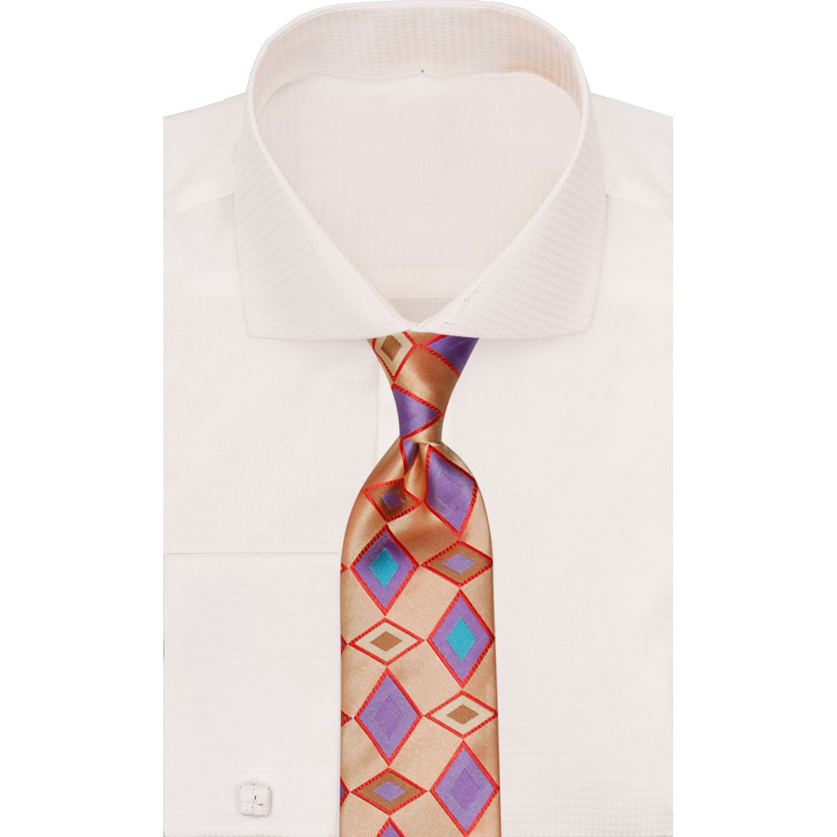 Verse 9 Gold Purple Tealk Geometric Necktie BURJ KHALIFA-10