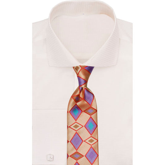 Verse 9 Gold Purple Tealk Geometric Necktie BURJ KHALIFA-10