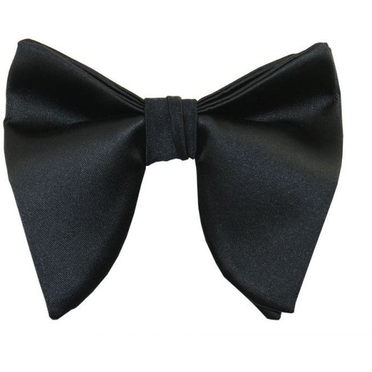 Black Satin Butterfly Tear Drop Bowtie