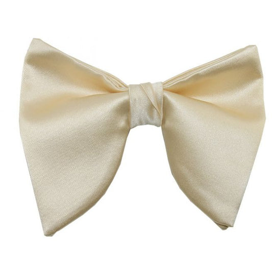 Champagne Satin Butterfly Tear Drop Bowtie