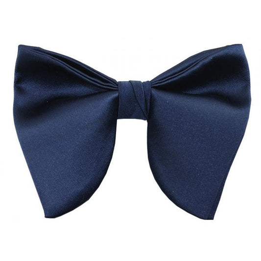 Navy Satin Butterfly Tear Drop Bowtie