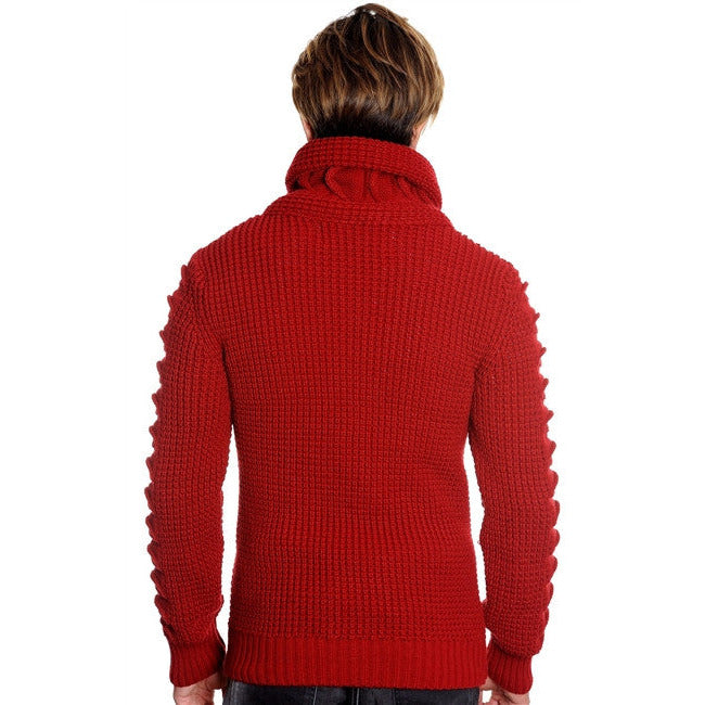 TABE RED CARDIGAN BUTTON UP SWEATER
