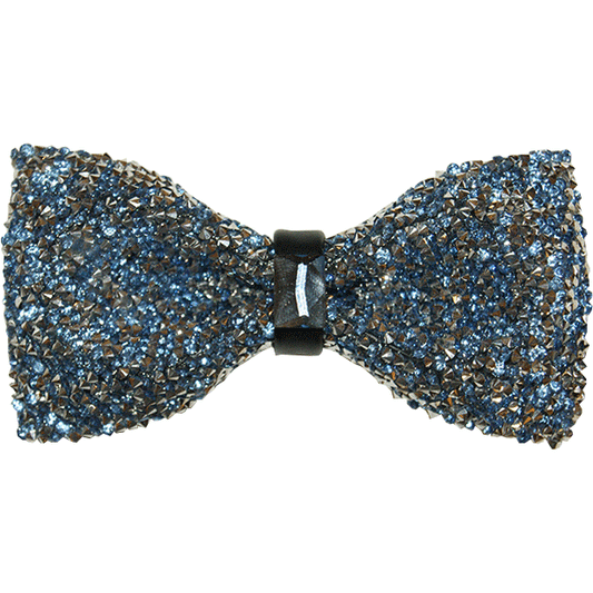 Light Blue Silver Crystal Bowtie 6001-9