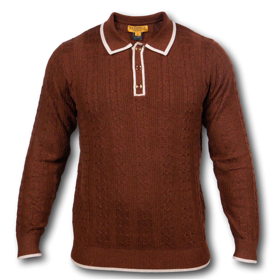 Prestige Brown Red Luxury Polo Shirt - SYM