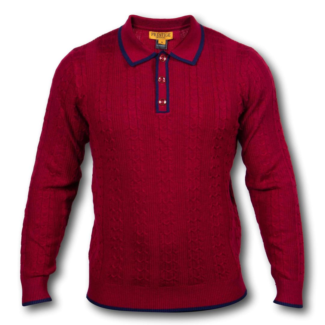 Prestige Burgundy Navy Luxury Polo Shirt - SYM
