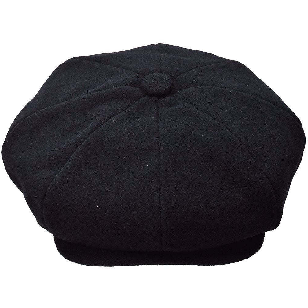 Bruno Capelo ME-900 Black Melton Newsboy Cap