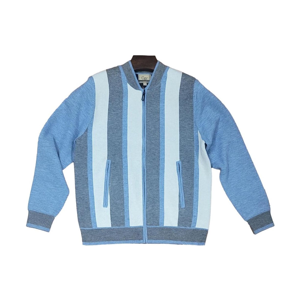 Cigar Couture SWJ-1400 - Blue Gray Sweater Jacket