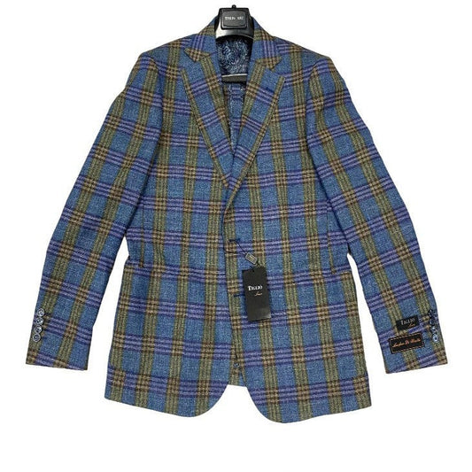 Tiglio Green Purple Plaid Unconstructed Dolcetto/THP Sport Jacket - TL2703