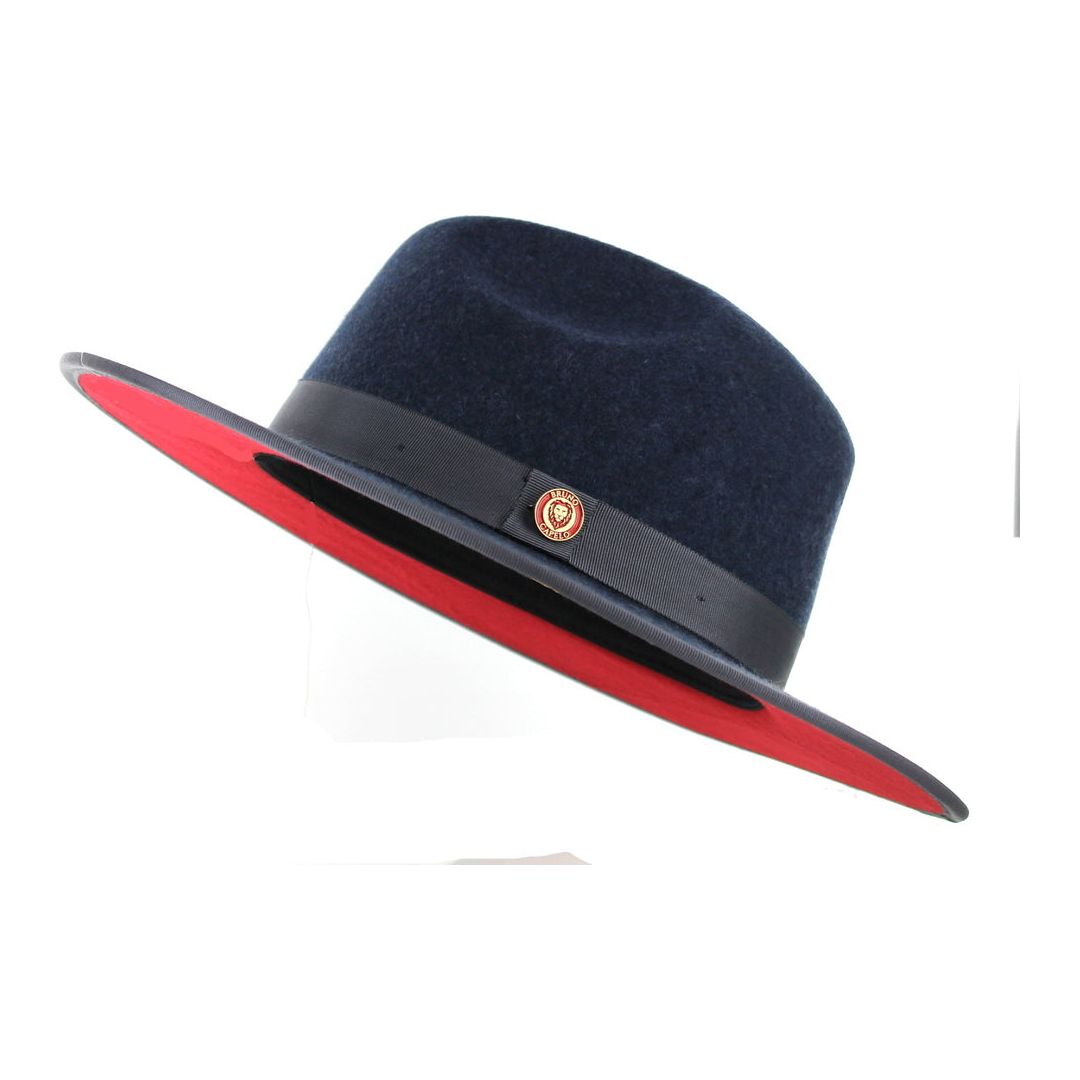 Bruno Capelo Denim Blue Monarch Red Bottom Hat