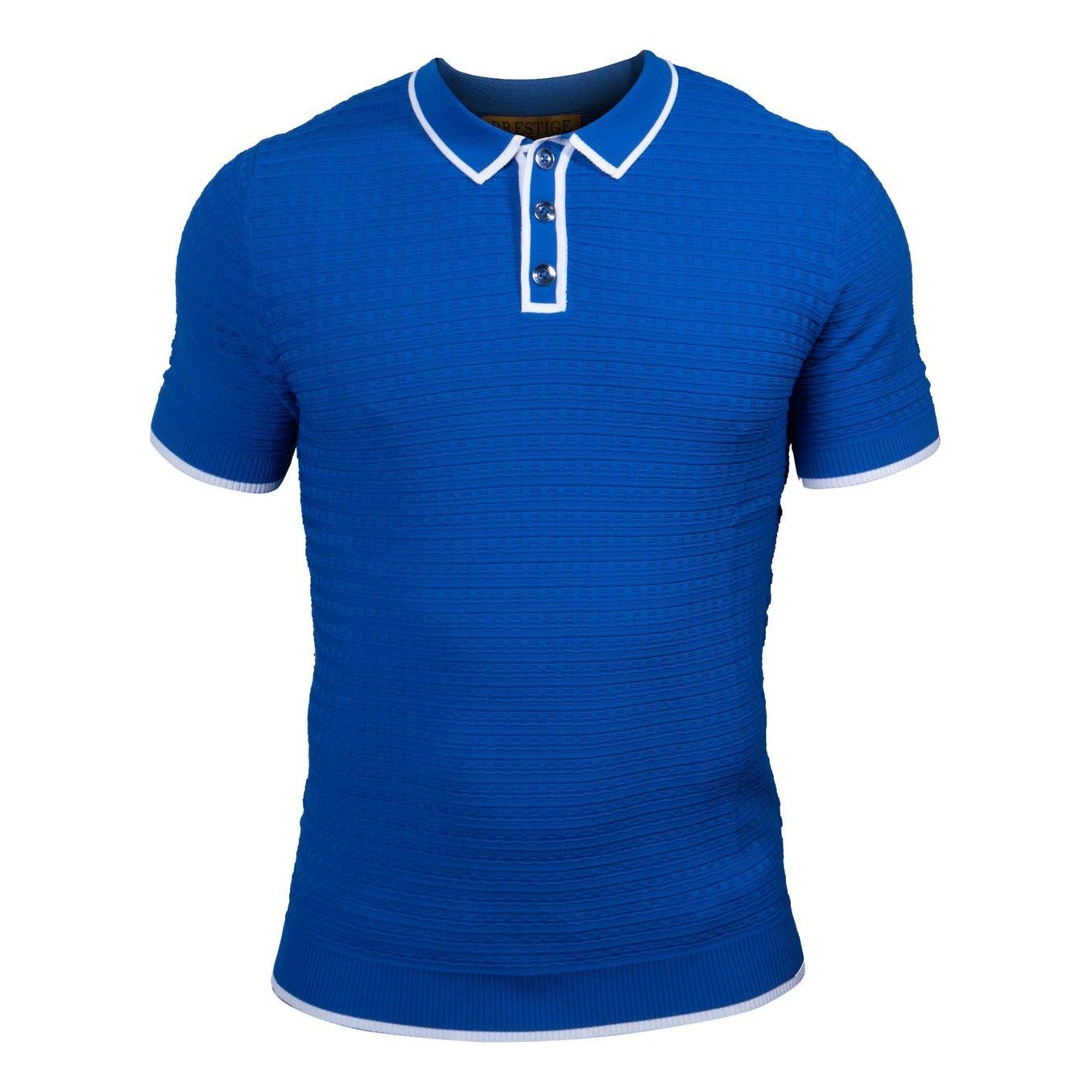 Prestige Royal Blue White Polo Shirt - CMK-273T