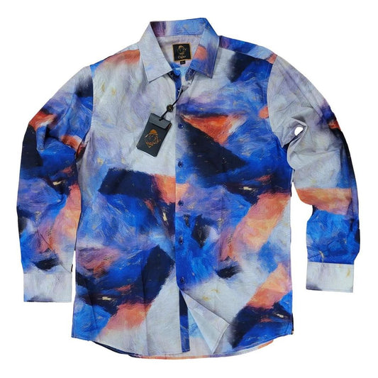 Cigar Royal Blue Casual Shirt S-4413