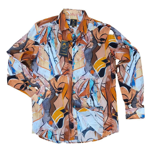 Cigar Orange Casual Shirt S-4419