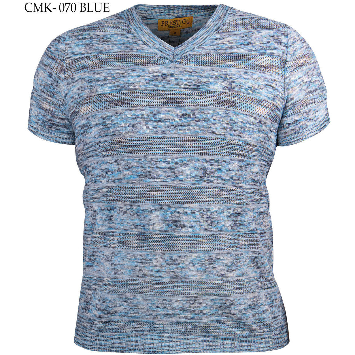 PRESTIGE BLUE V-NECK KNIT SHIRT