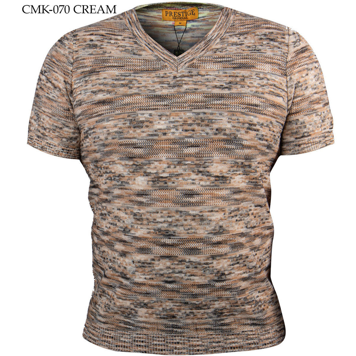 PRESTIGE CREAM V-NECK KNIT SHIRT