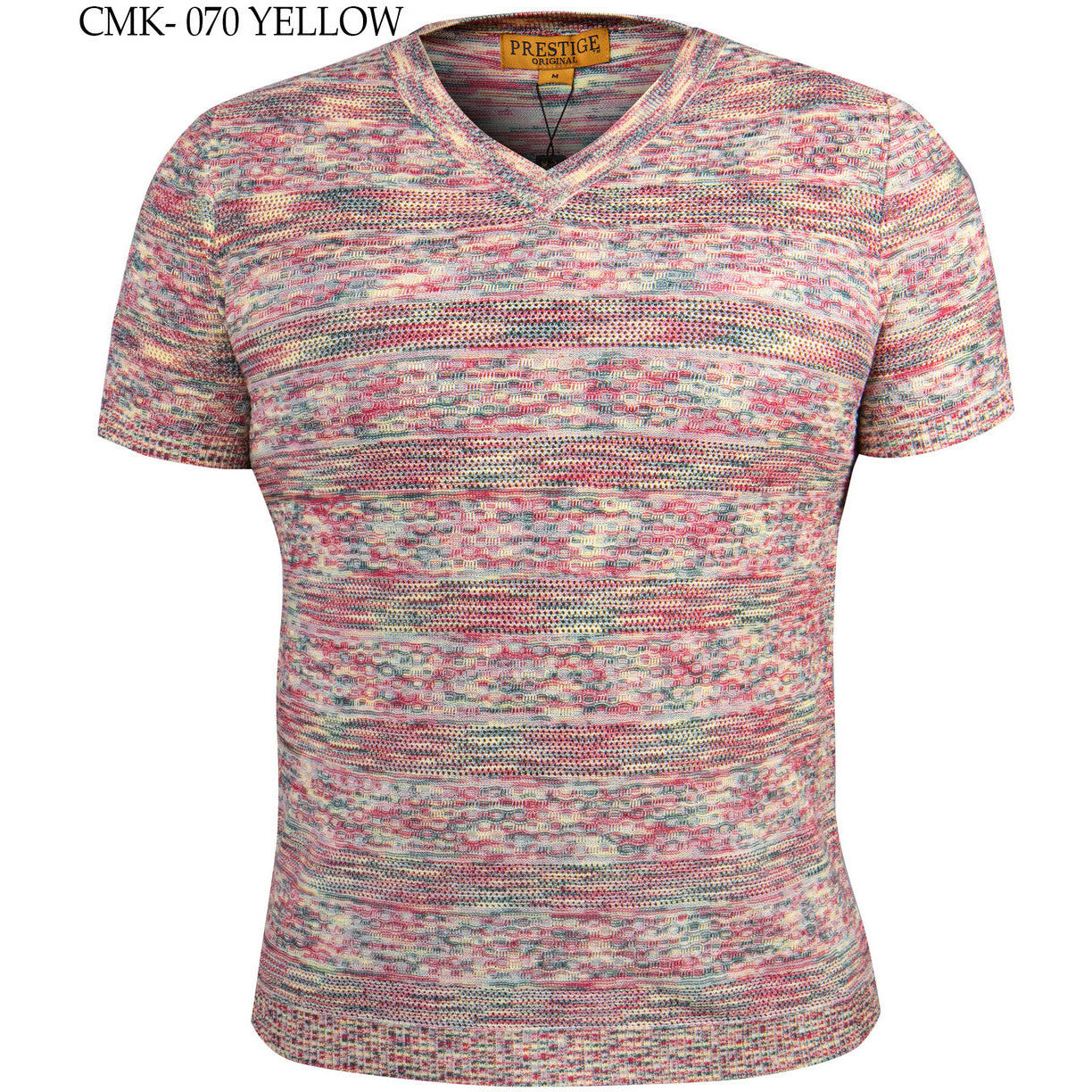 PRESTIGE RED GREEN V-NECK KNIT SHIRT