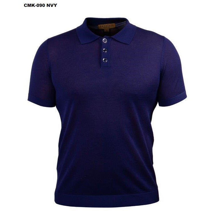 PRESTIGE POLO NAVY 3 BUTTON SHIRT