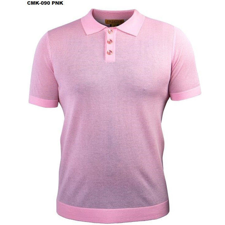 PRESTIGE POLO PINK 3 BUTTON SHIRT