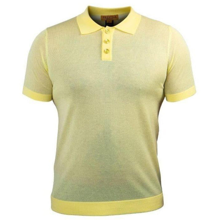 PRESTIGE POLO 3 YELLOW BUTTON SHIRT