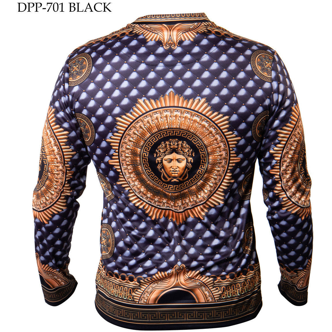 PRESTIGE VERSACE INSPIRED BLACK GOLD PRINT SHIRT