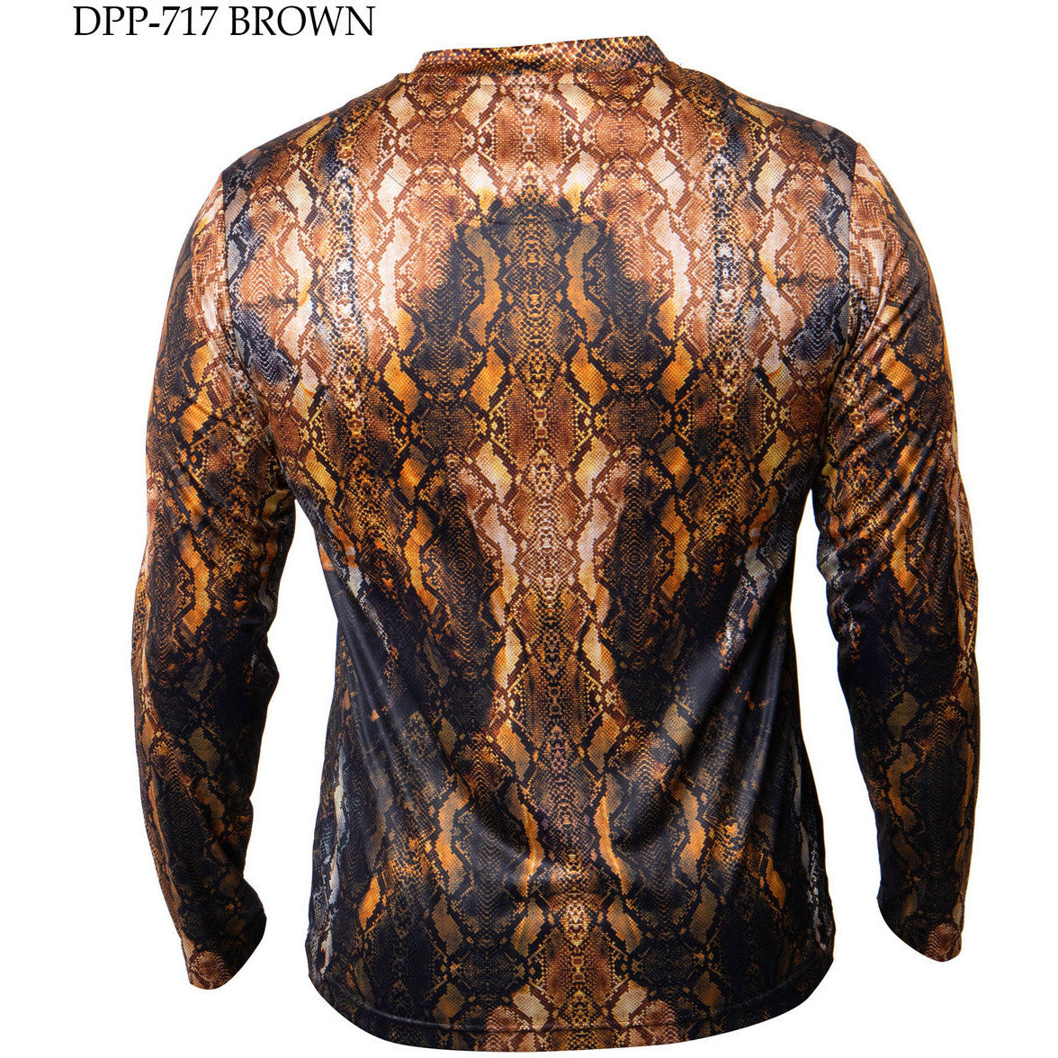 PRESTIGE VERSACE INSPIRED BROWN SNAKESKIN SHIRT