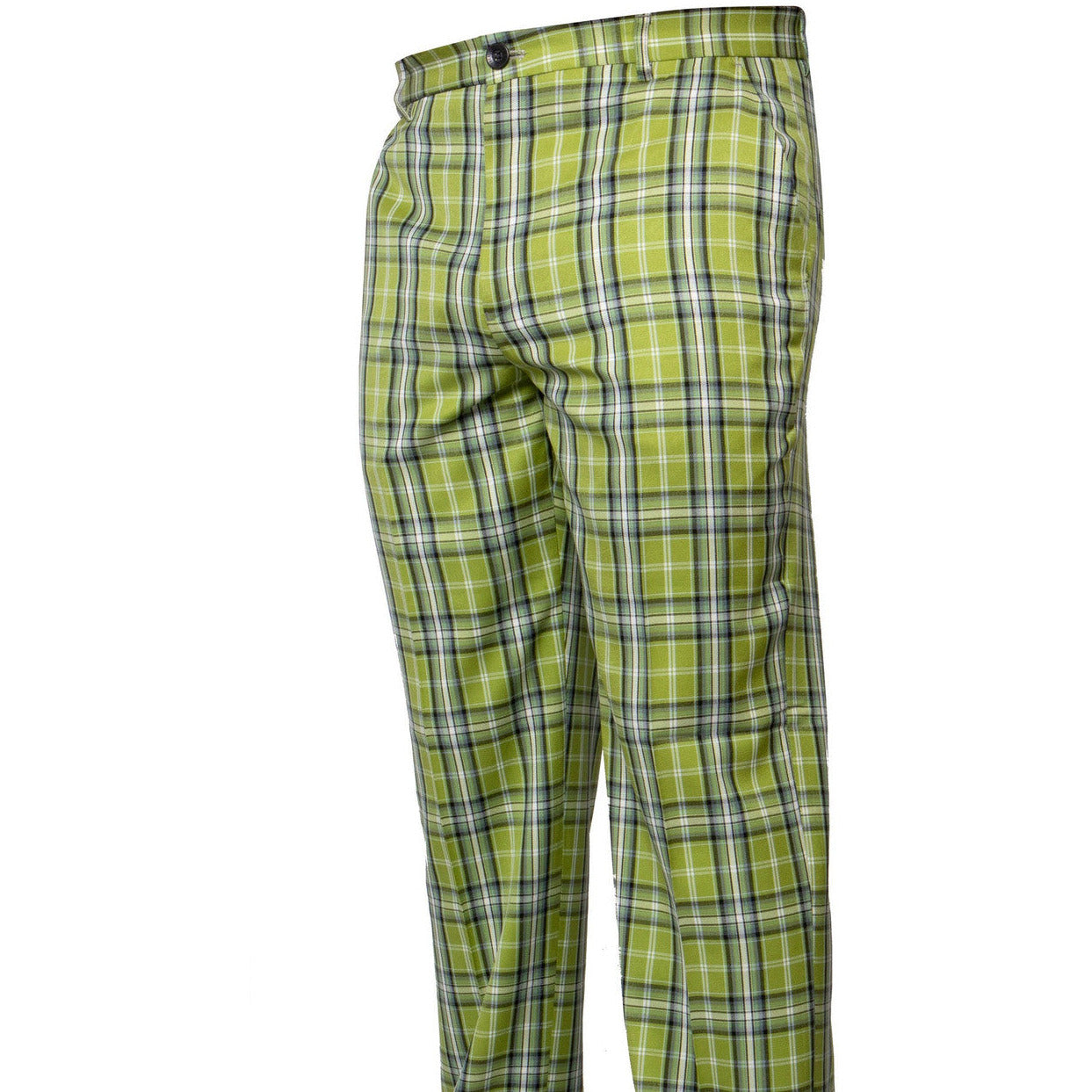 Prestige Lime Green Black White Plaid Pants 36 Prestige Lime Green Black White Plaid Pants 36
