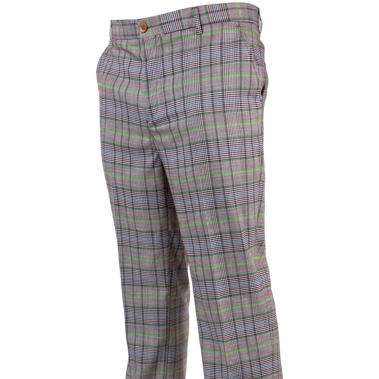 Prestige Brown Blue Green Plaid Pants