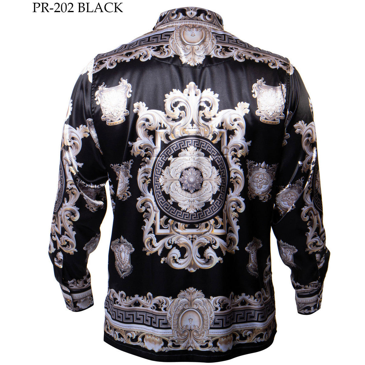 PRESTIGE VERSACE INSPIRED BLACK GOLD GRAY SHIRT
