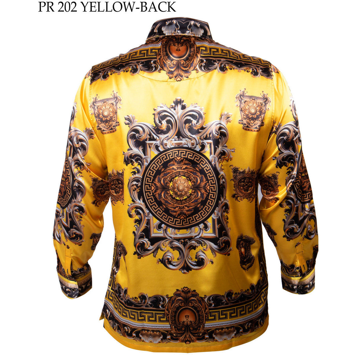 PRESTIGE VERSACE INSPIRED YELLOW BLACK SHIRT