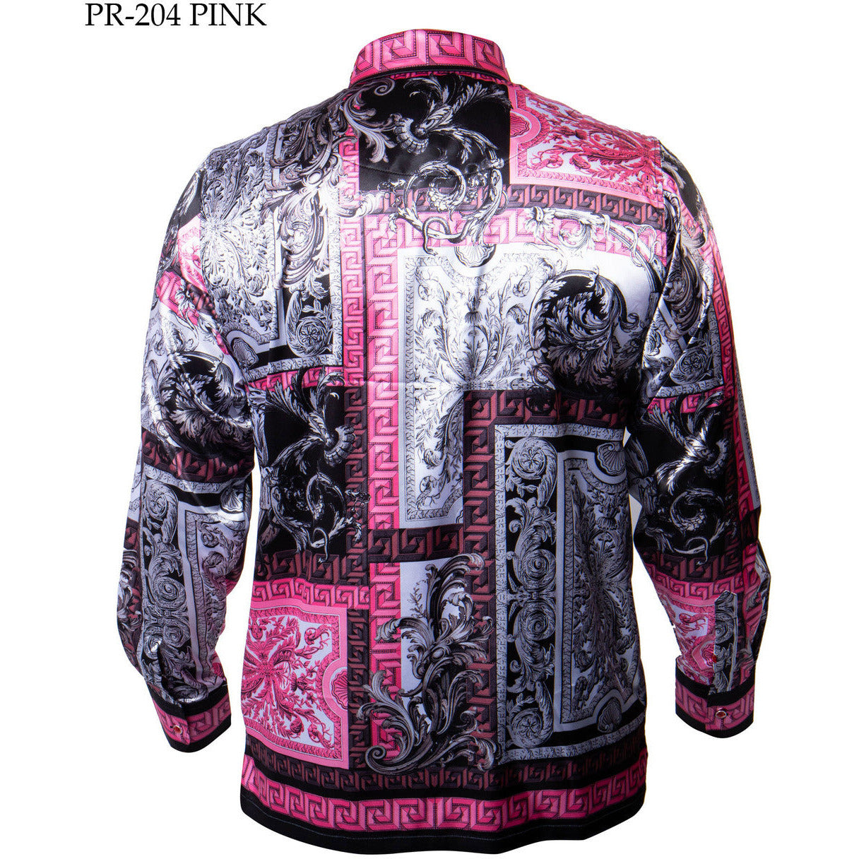 PRESTIGE VERSACE INSPIRED PINK BLACK WHITE SHIRT