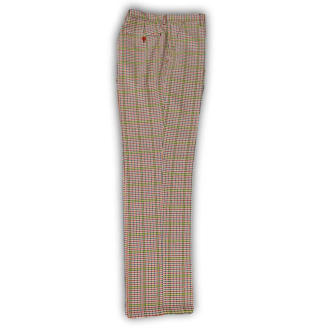 Plaid Houndstooth Red Green Yellow White Pants