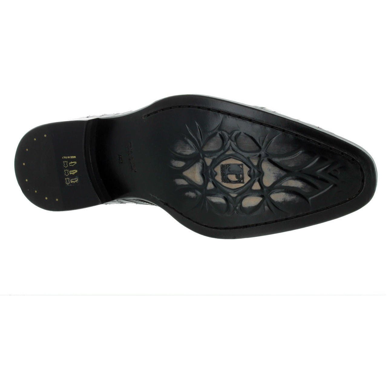 Jo Ghost Black Gator Print Cap Toe Leather Louisiana Baby Shoe