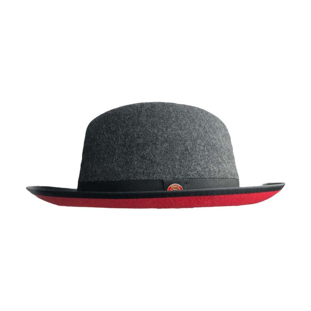 Bruno Capelo Princeton Charcoal Red Bottom Hat PR-306