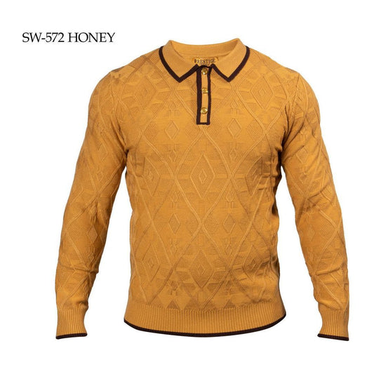 Prestige Honey Brown Polo Sweater SW-572