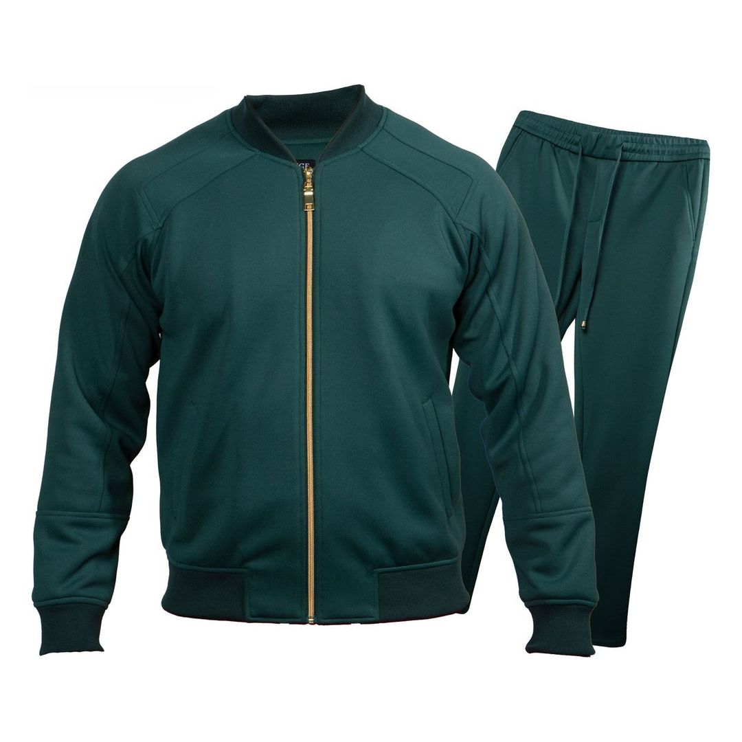 Prestige "Vita Luxe" Hunter Green Jogger Lounge Bomber Suit LNG-200