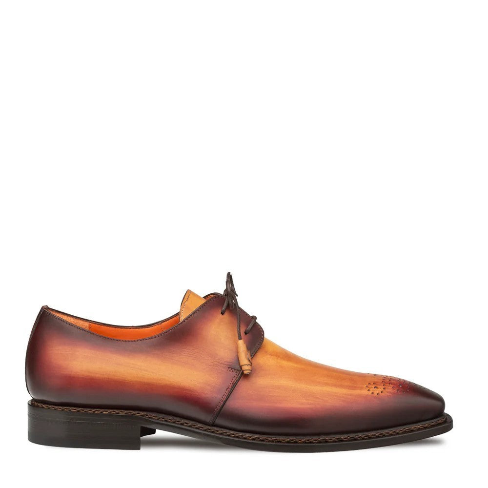 Mezlan Principe Patina Leather Derby Dress Shoe