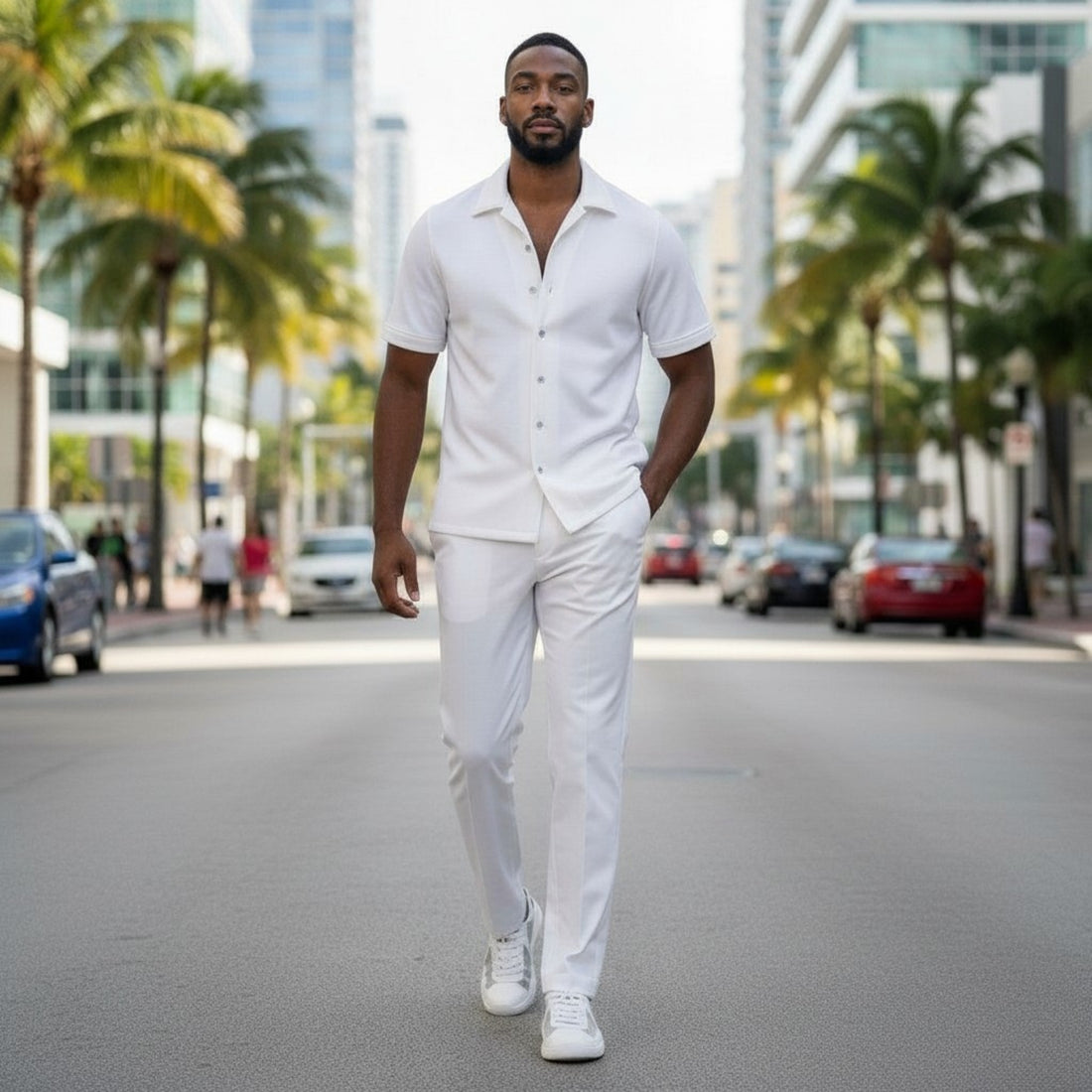 Prestige Luxury White Lounge Wear Casual Suit - CSL-6252
